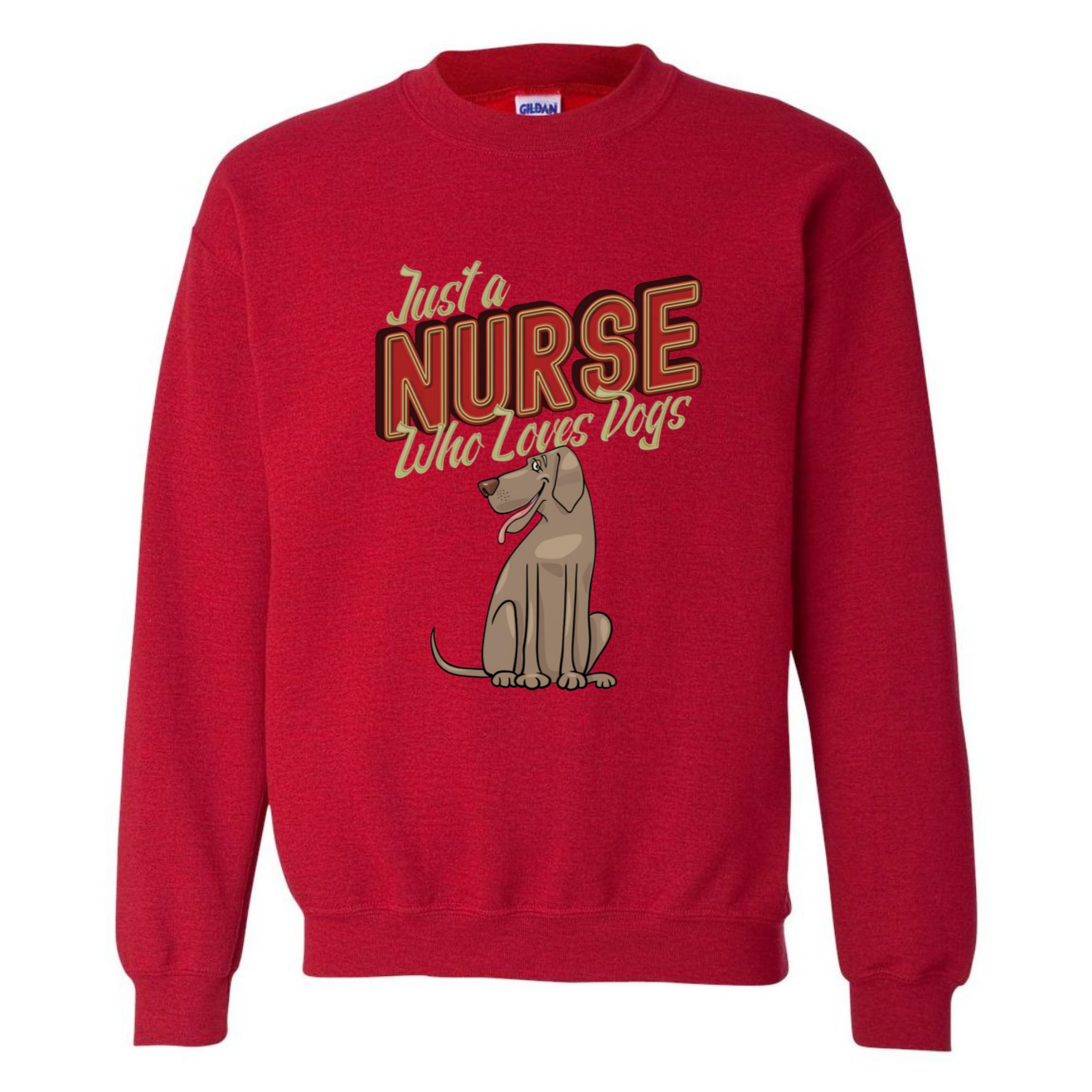 Nurses Love Dogs Crewneck Sweatshirt