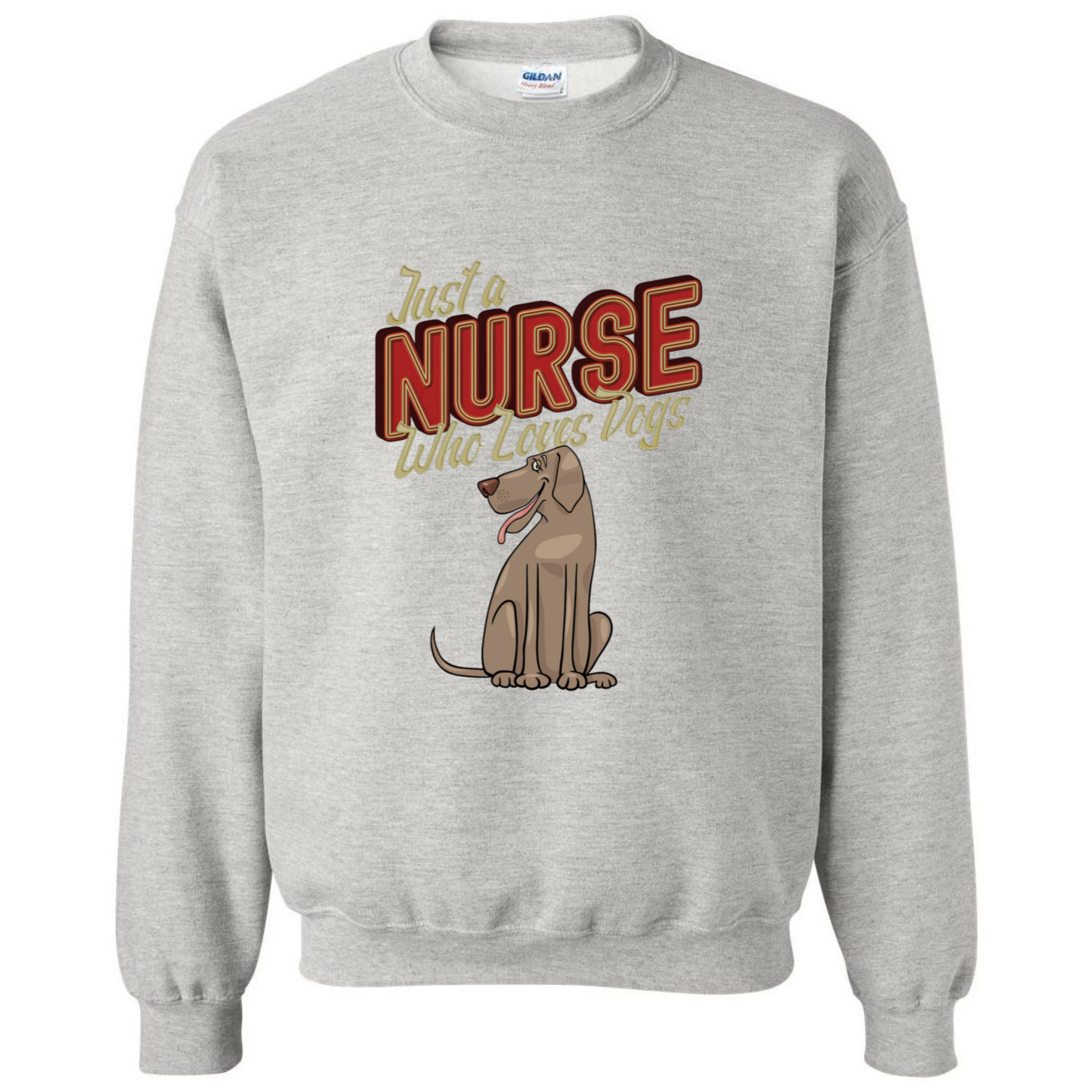 Nurses Love Dogs Crewneck Sweatshirt