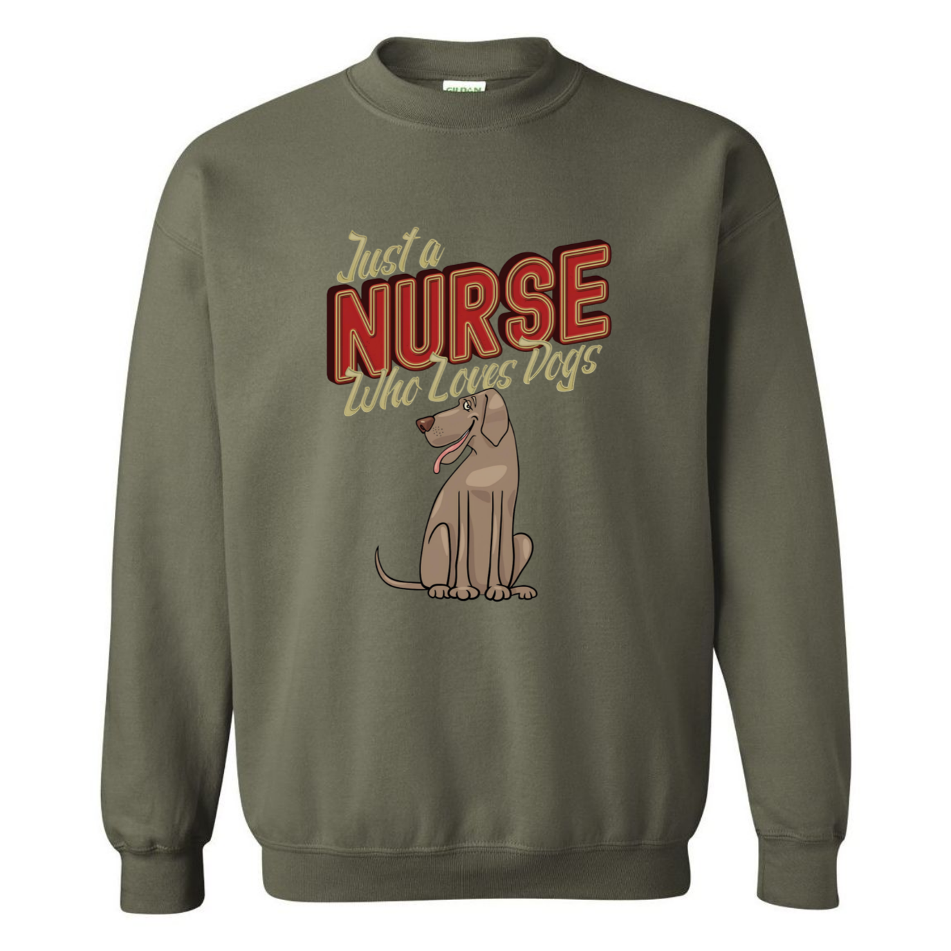 Nurses Love Dogs Crewneck Sweatshirt