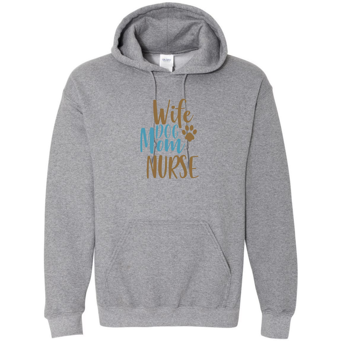 Wife, Mom, Nurse Hooded Sweatshirt