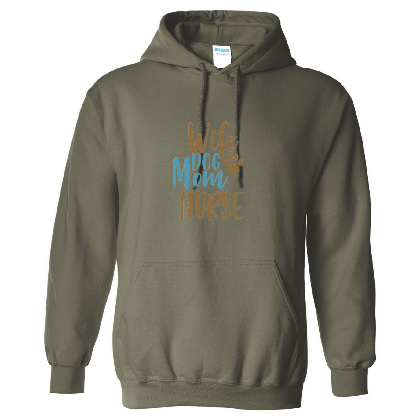 Wife, Mom, Nurse Hooded Sweatshirt