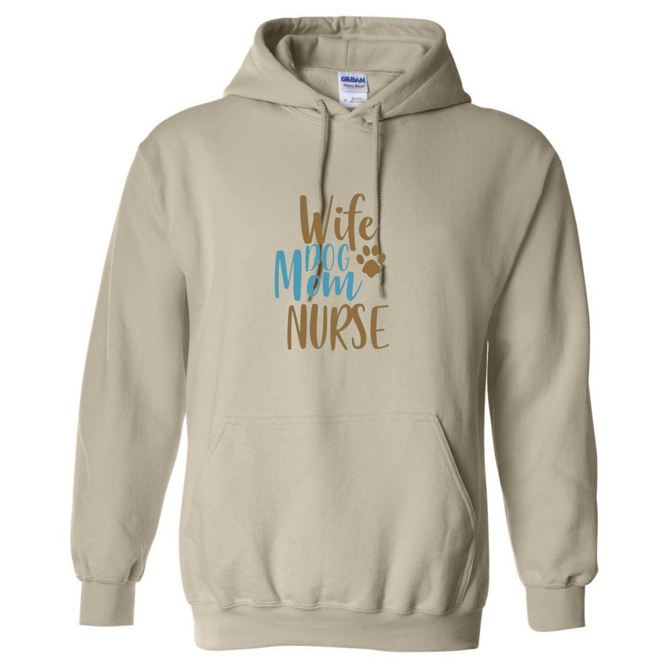 Wife, Mom, Nurse Hooded Sweatshirt