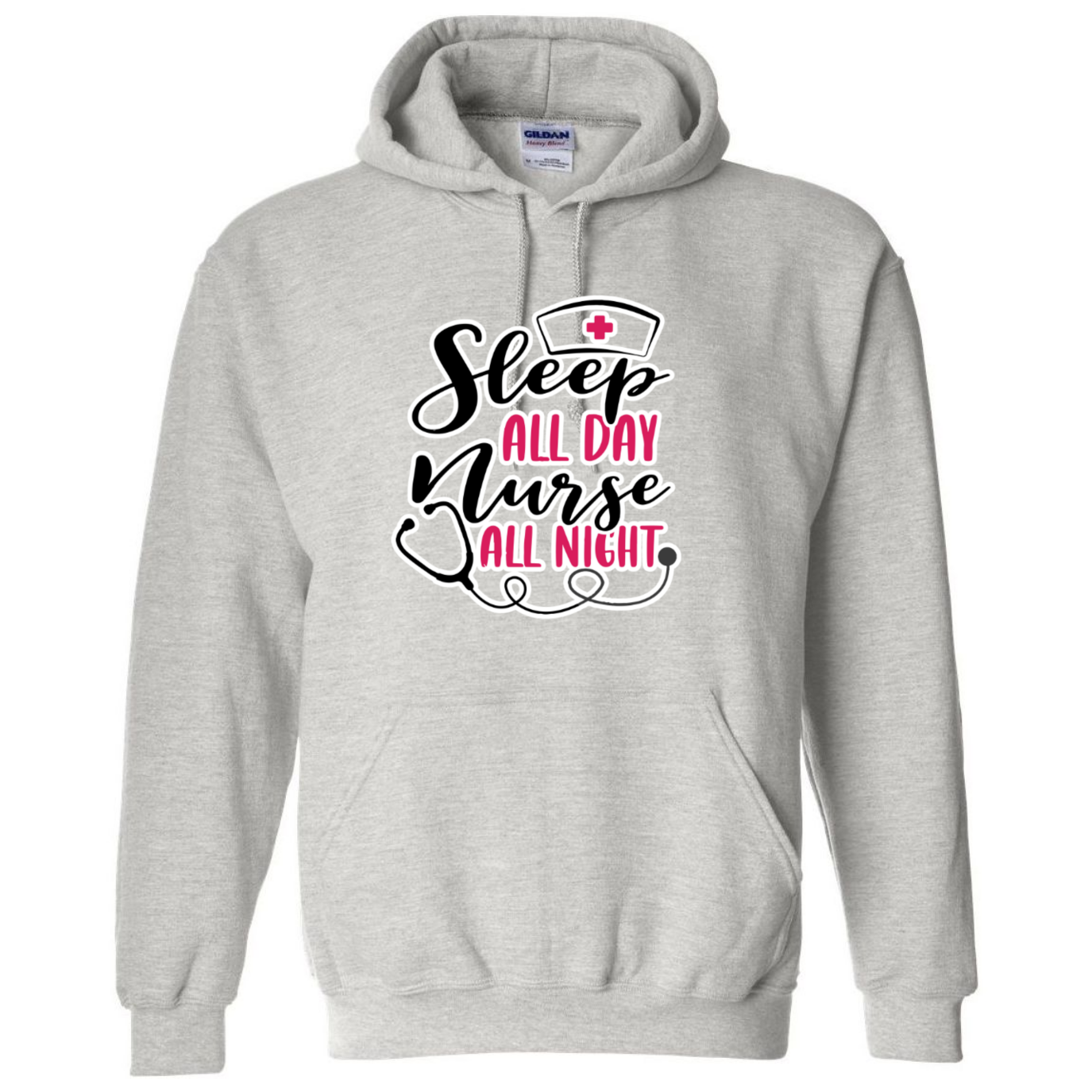Nurse All Night Hooded Sweatshirt