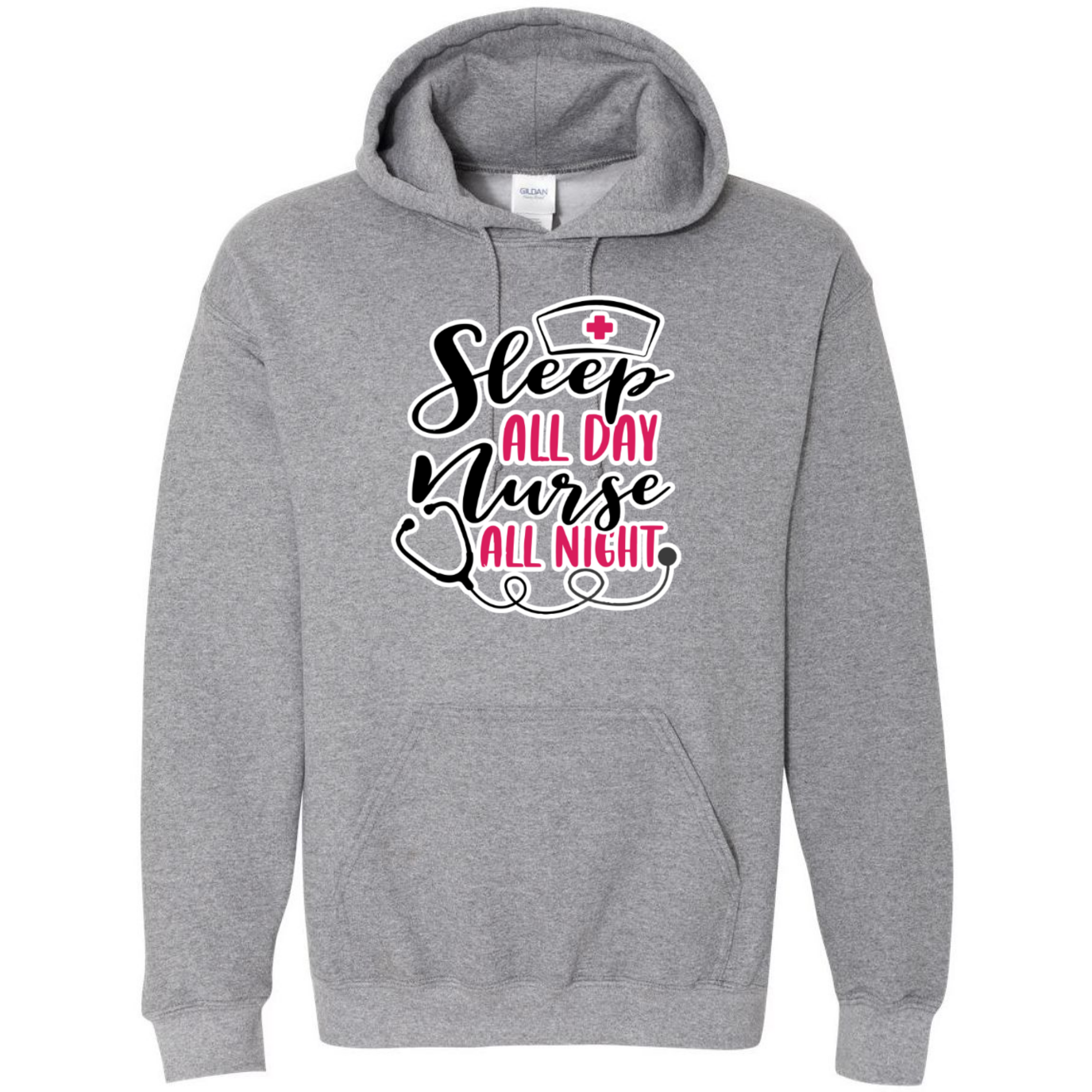 Nurse All Night Hooded Sweatshirt