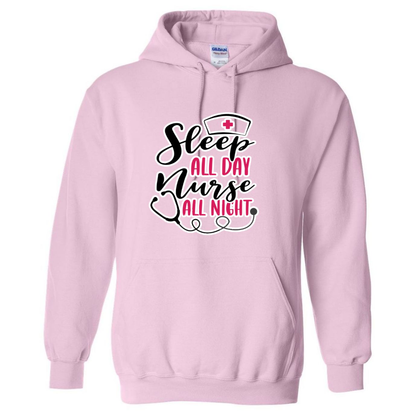 Nurse All Night Hooded Sweatshirt
