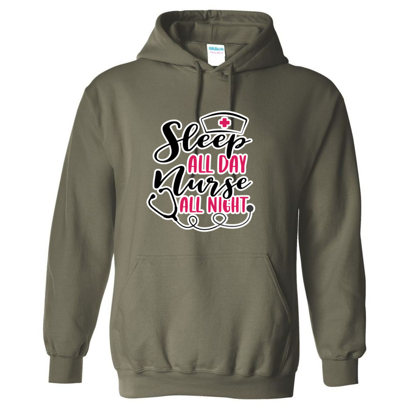 Nurse All Night Hooded Sweatshirt