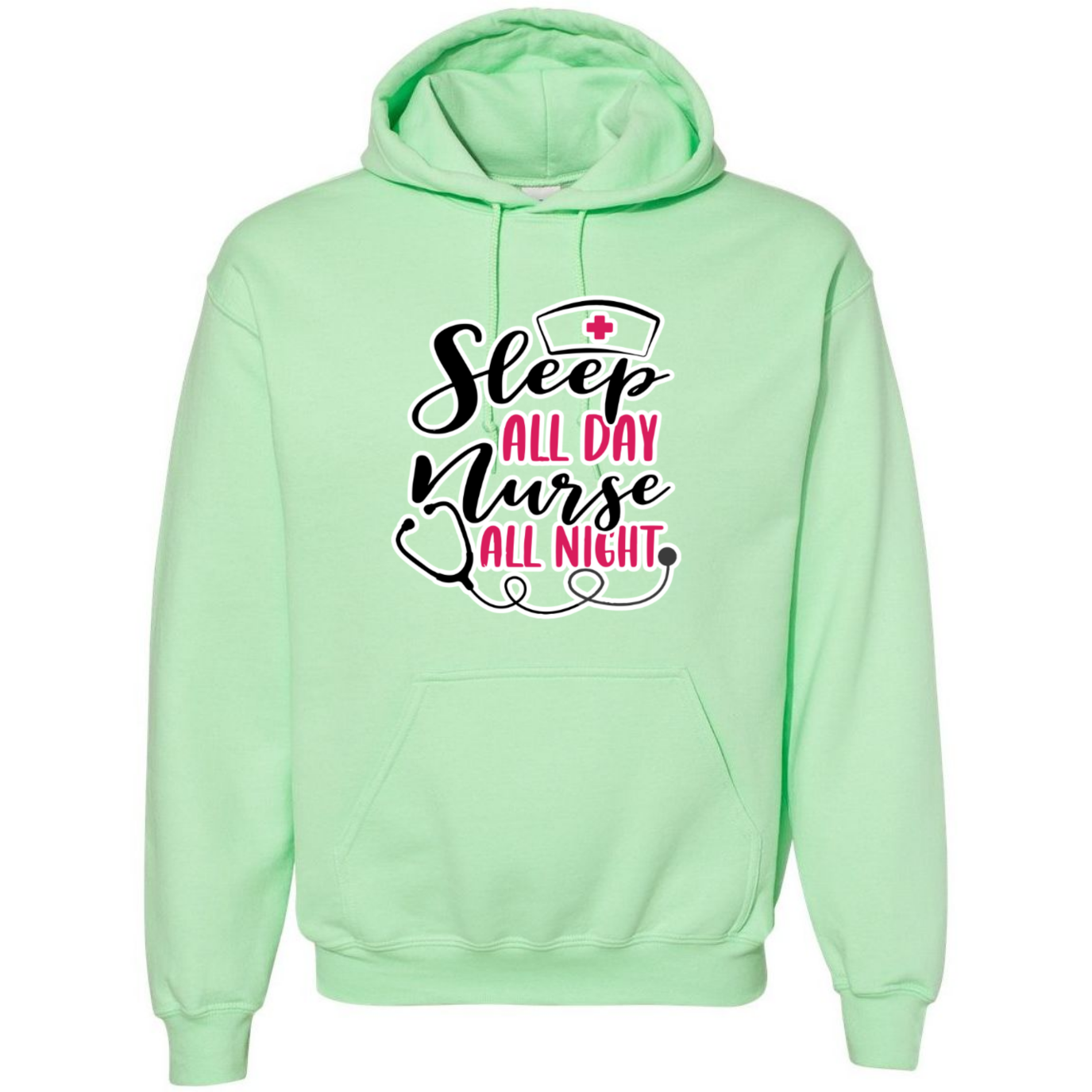 Nurse All Night Hooded Sweatshirt