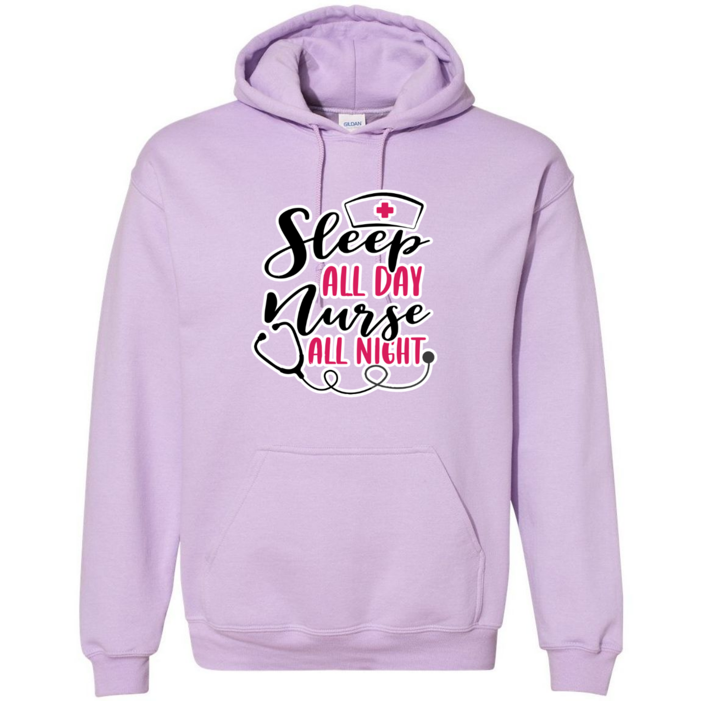 Nurse All Night Hooded Sweatshirt