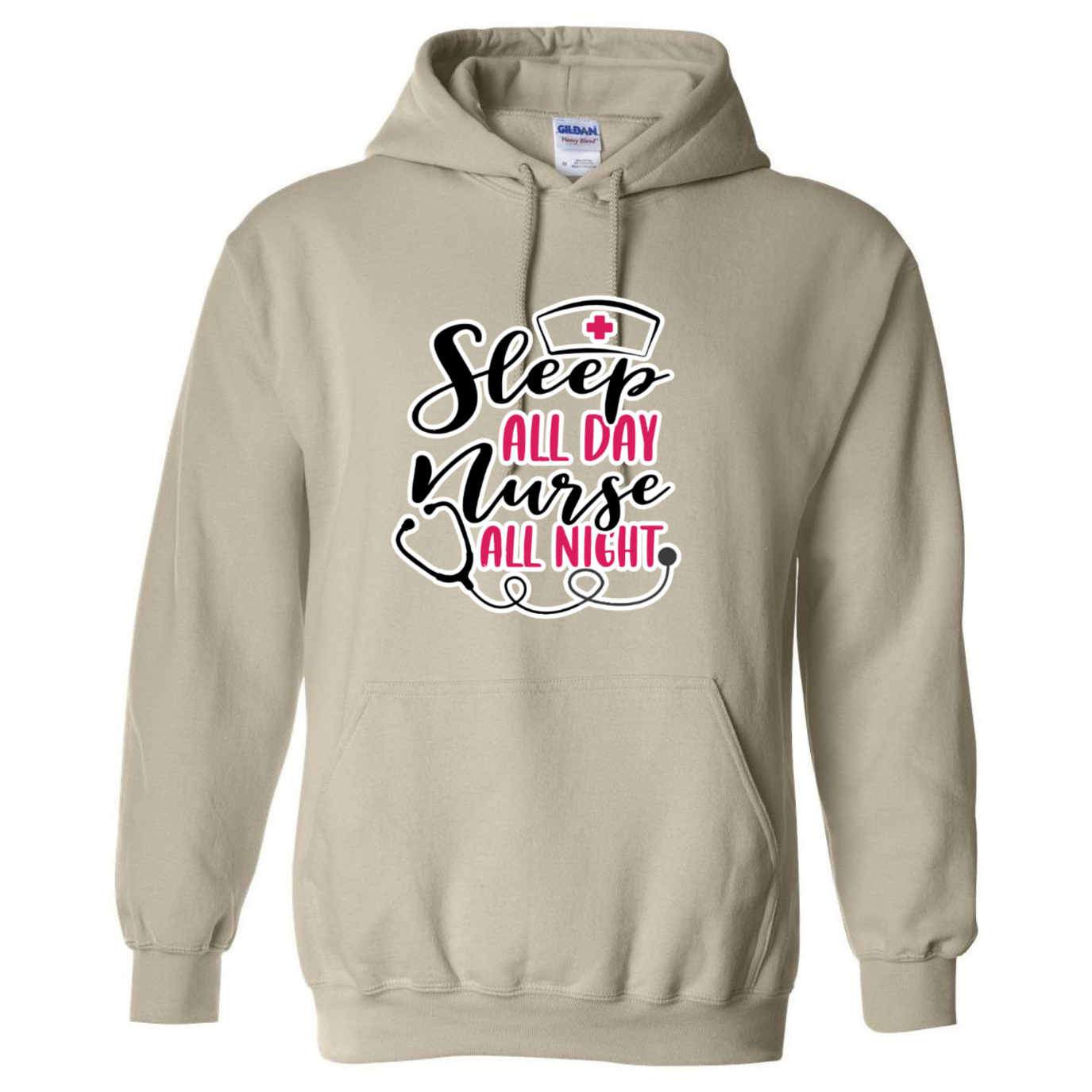 Nurse All Night Hooded Sweatshirt
