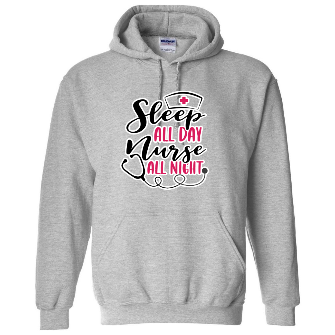Nurse All Night Hooded Sweatshirt