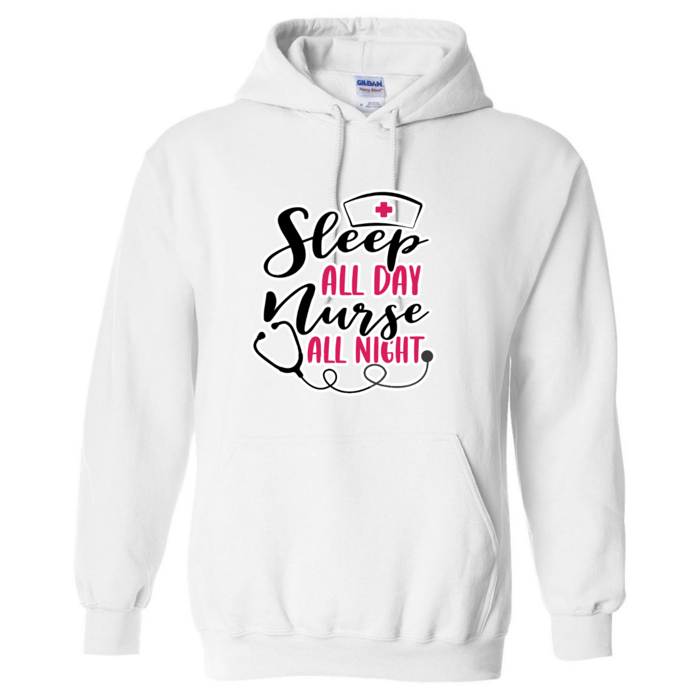 Nurse All Night Hooded Sweatshirt