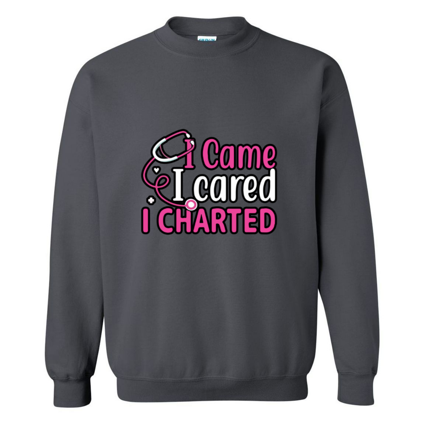Came, Cared, Charted Crewneck Sweatshirt
