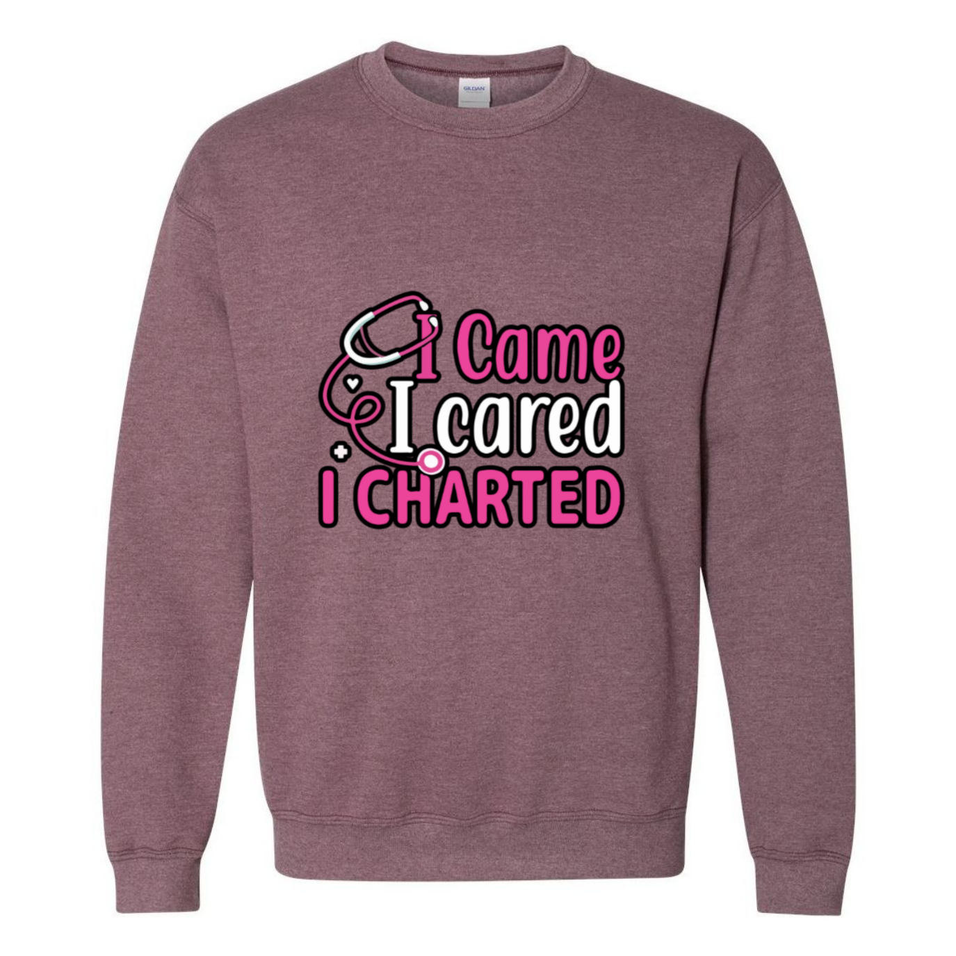 Came, Cared, Charted Crewneck Sweatshirt