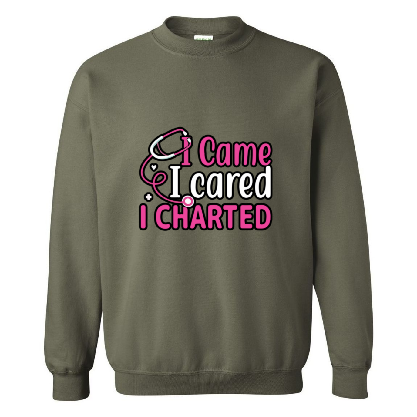 Came, Cared, Charted Crewneck Sweatshirt