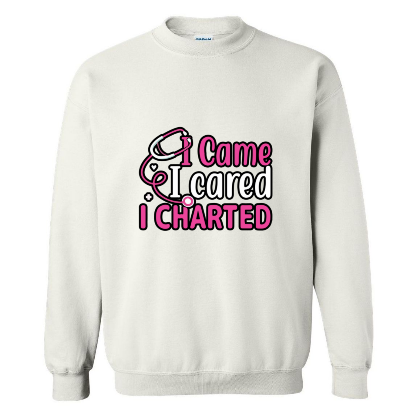 Came, Cared, Charted Crewneck Sweatshirt