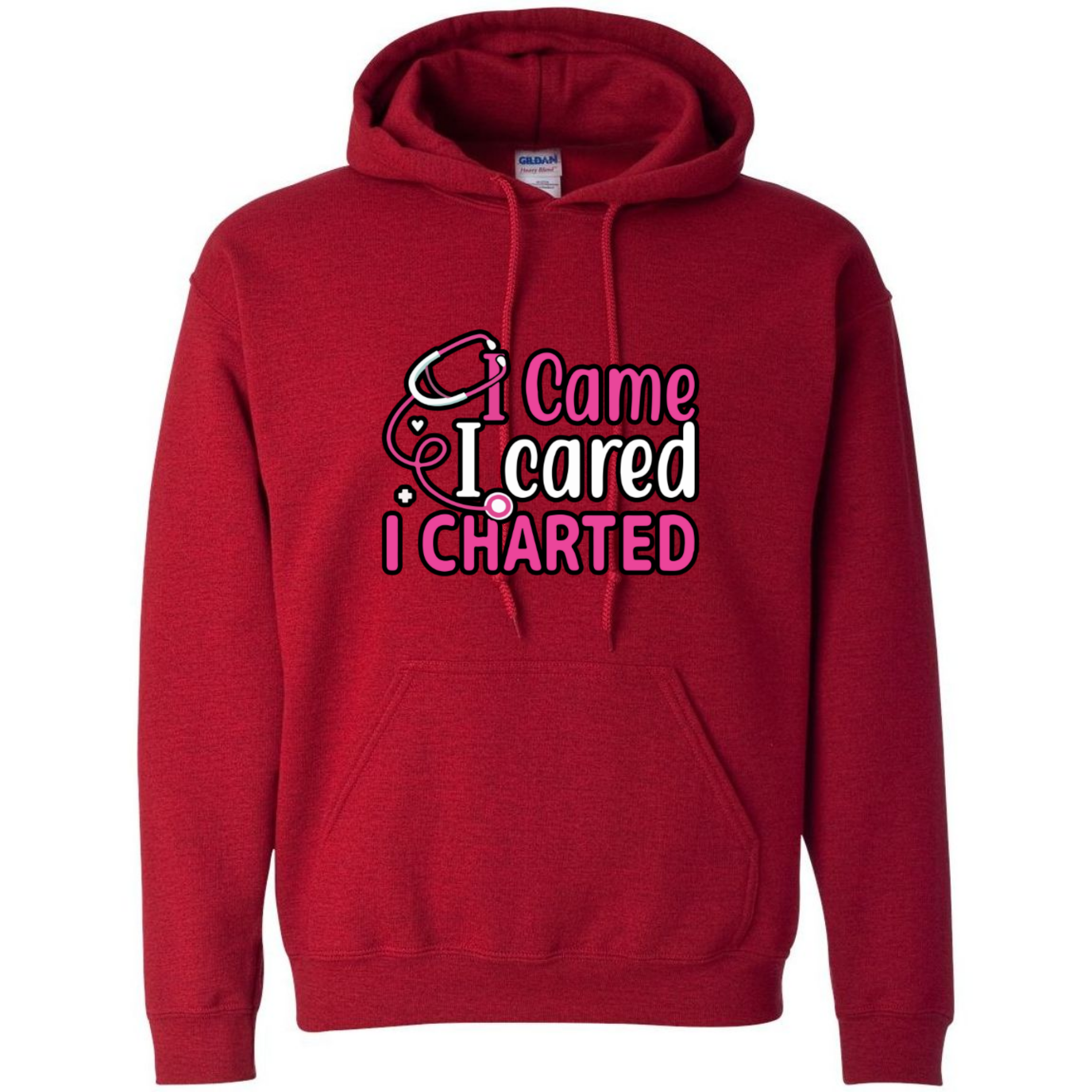 Came, Cared, Charted Hooded Sweatshirt