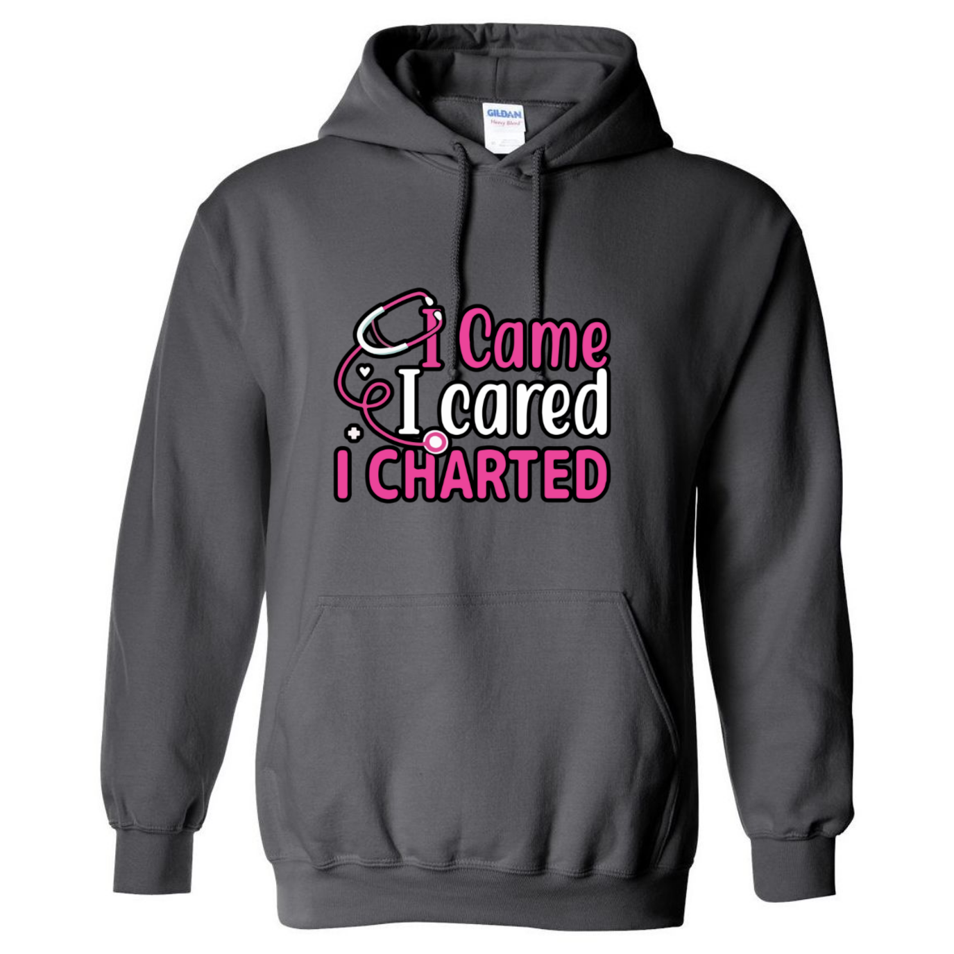 Came, Cared, Charted Hooded Sweatshirt