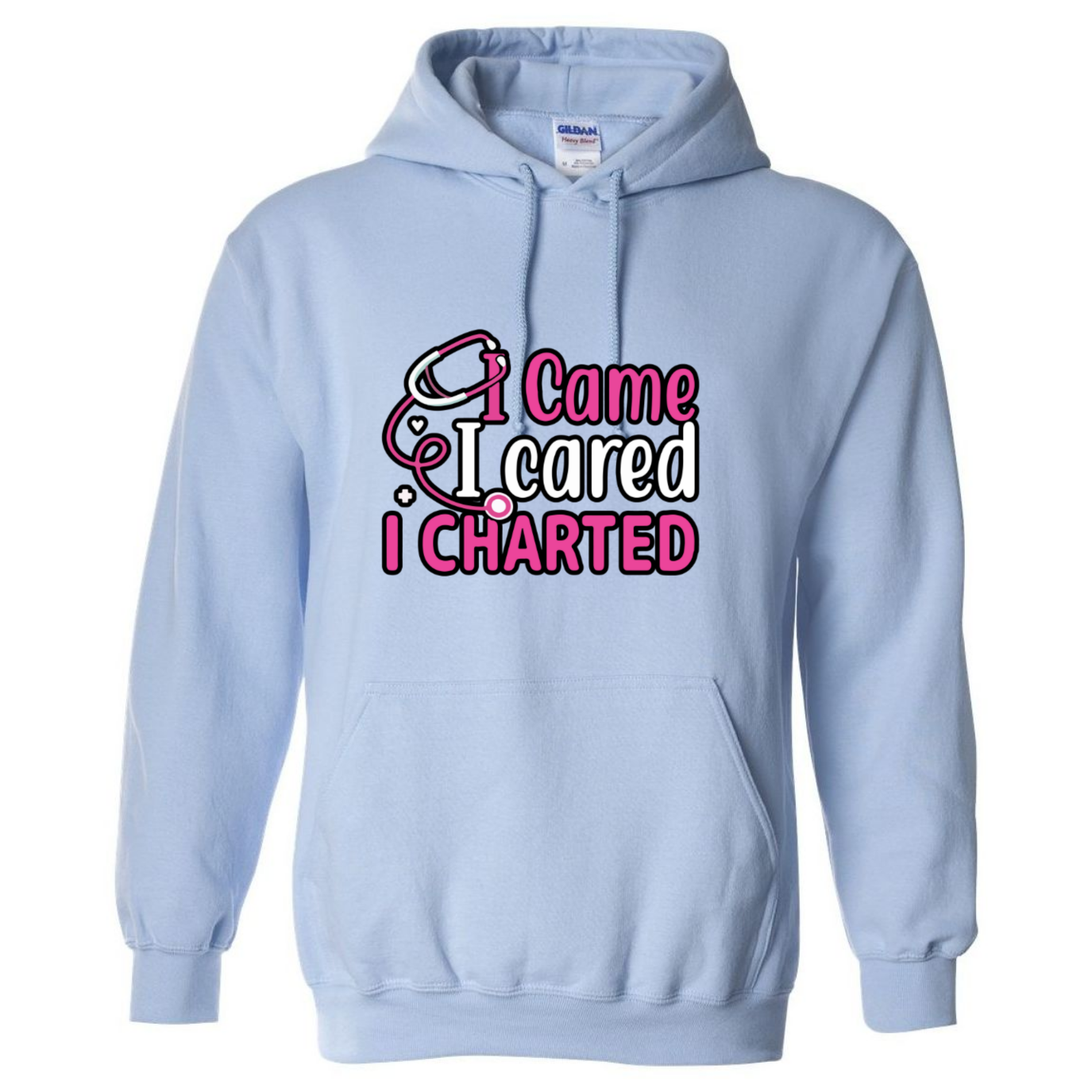 Came, Cared, Charted Hooded Sweatshirt