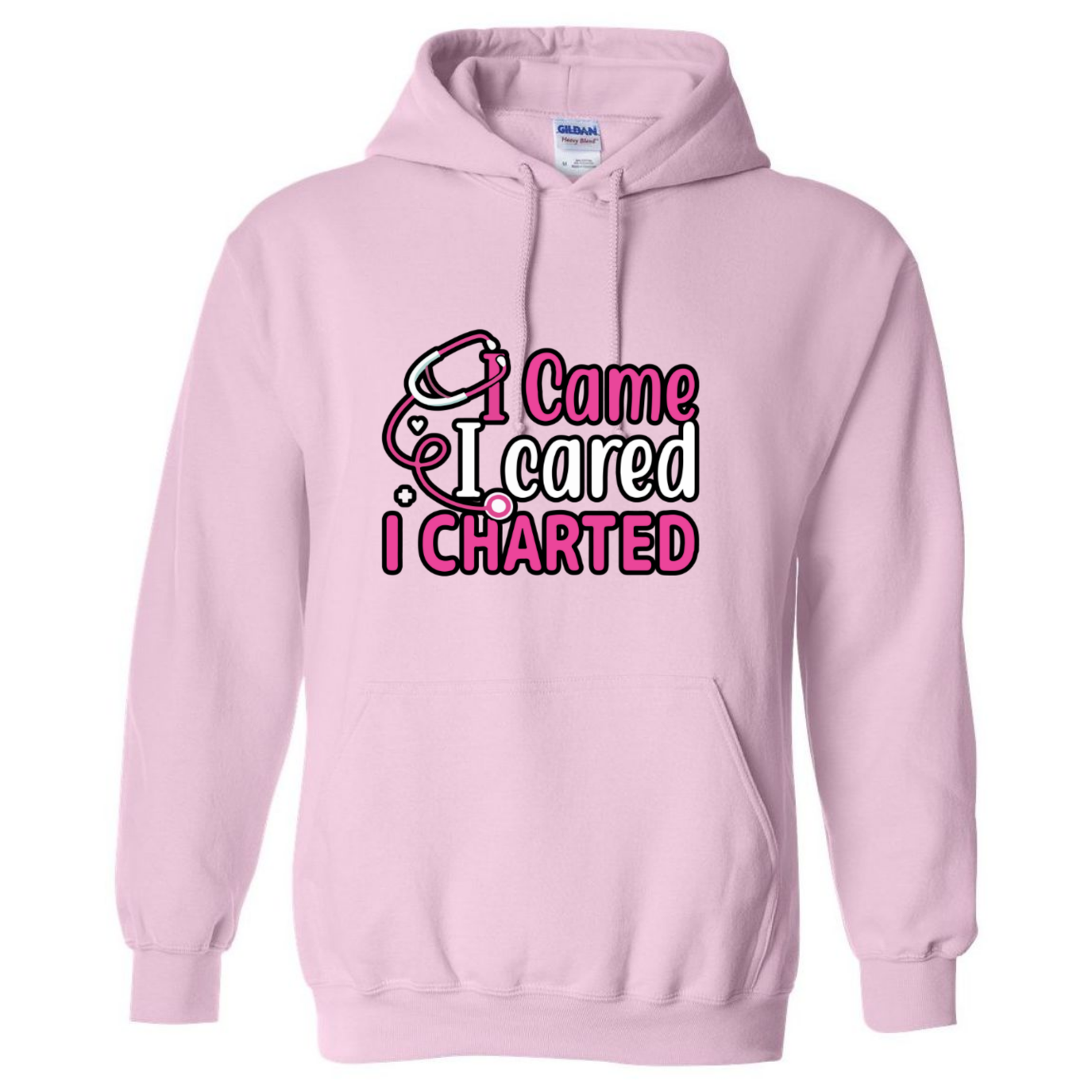Came, Cared, Charted Hooded Sweatshirt