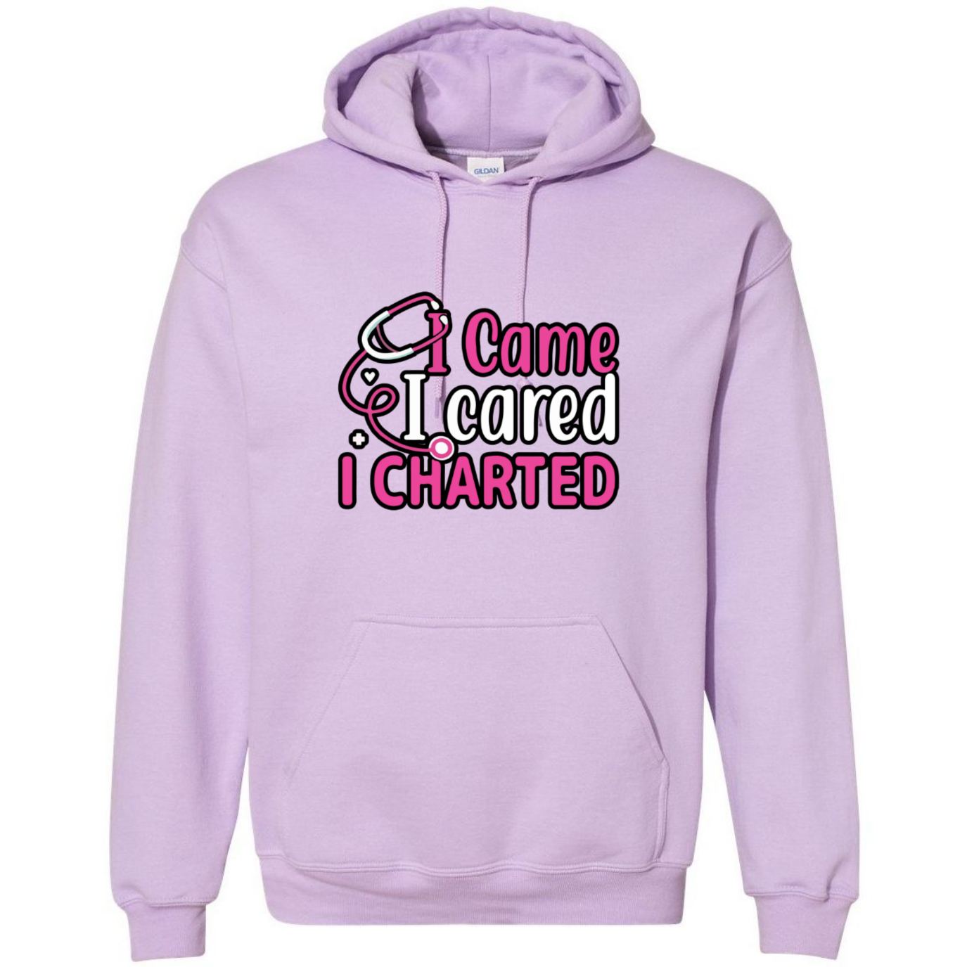 Came, Cared, Charted Hooded Sweatshirt