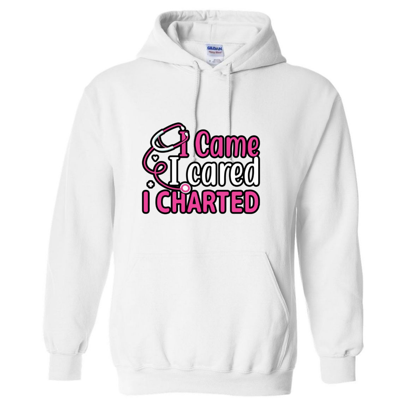 Came, Cared, Charted Hooded Sweatshirt