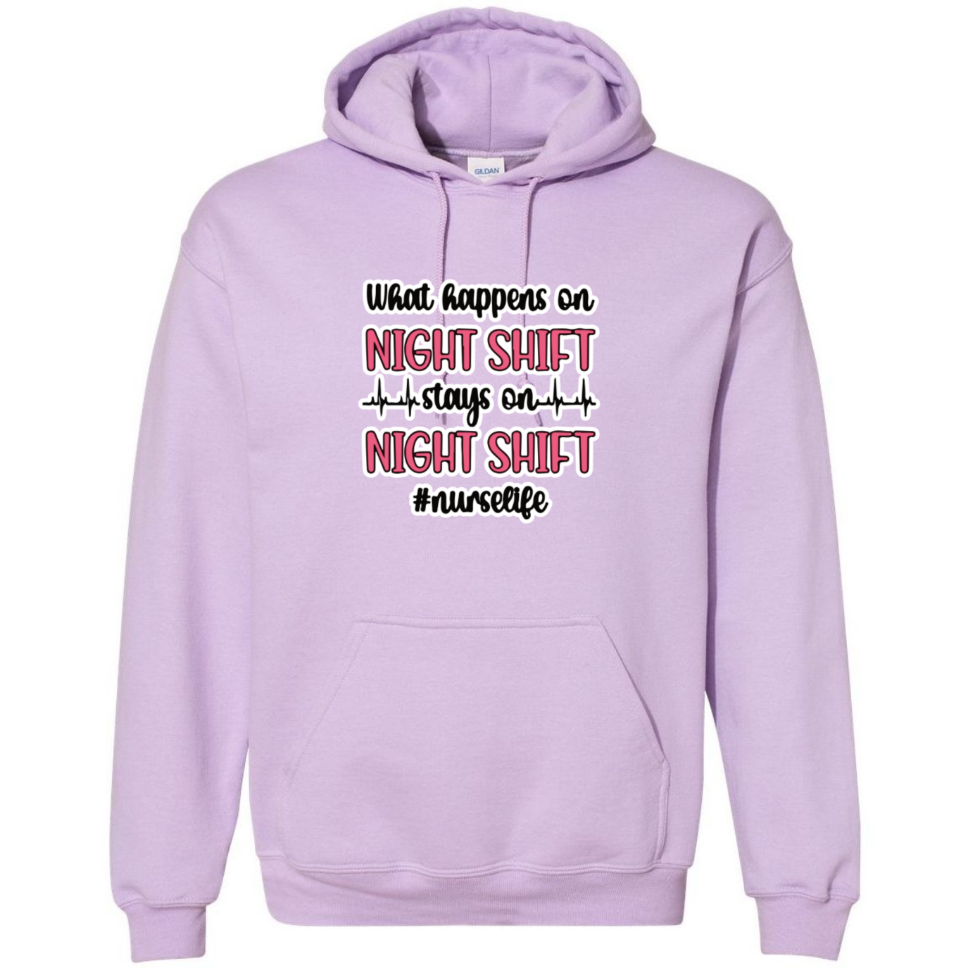 Stays on the Night Shift Hooded Sweatshirt