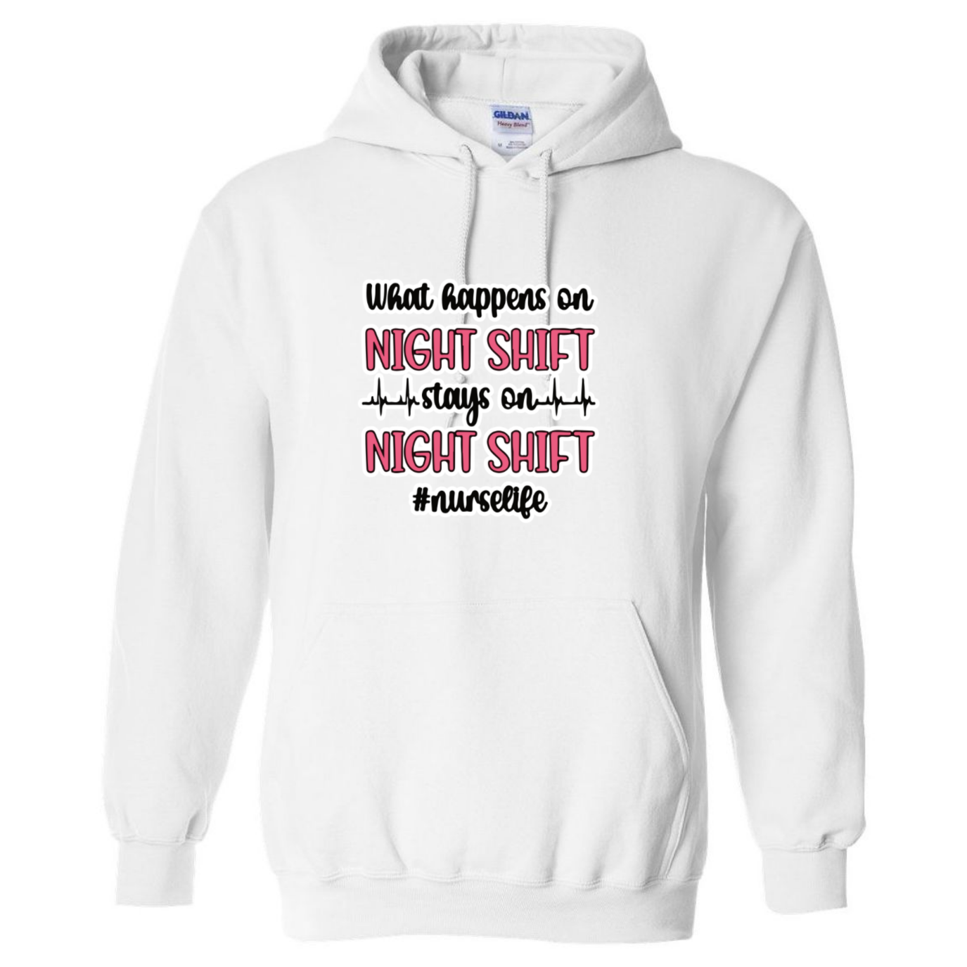 Stays on the Night Shift Hooded Sweatshirt