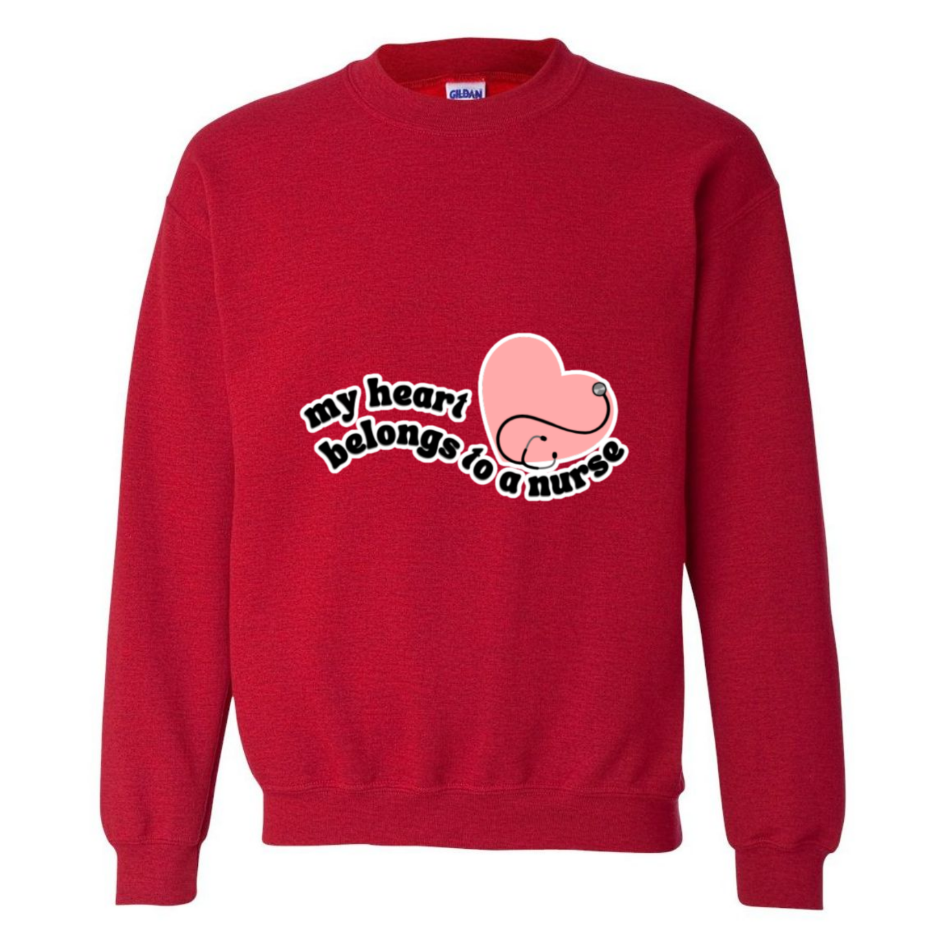 Heart Belongs To A Nurse Crewneck Sweatshirt