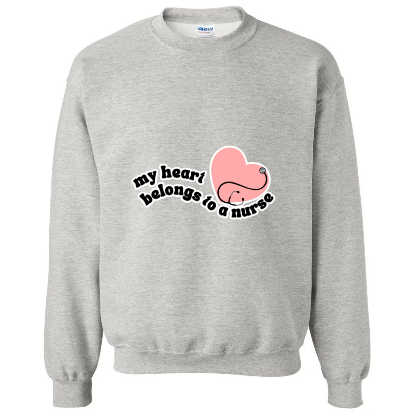 Heart Belongs To A Nurse Crewneck Sweatshirt