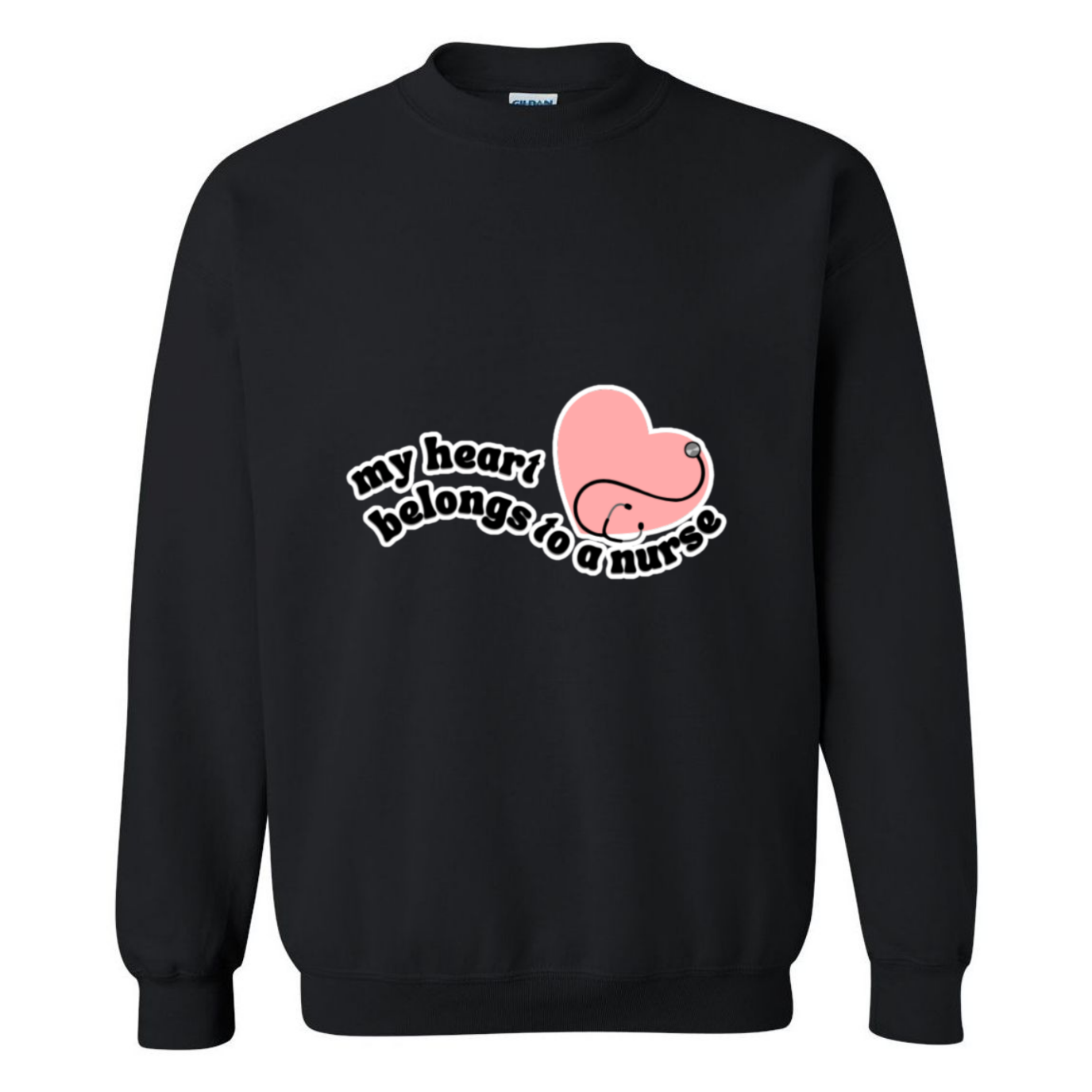 Heart Belongs To A Nurse Crewneck Sweatshirt