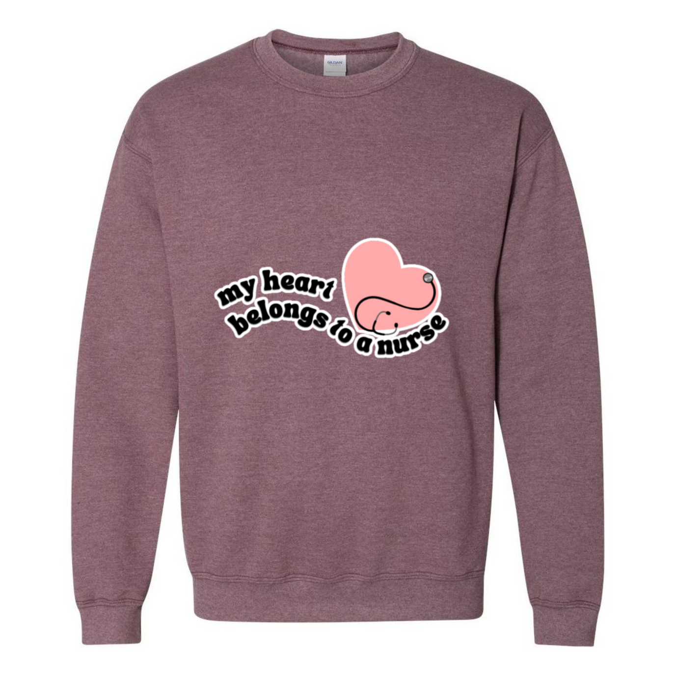Heart Belongs To A Nurse Crewneck Sweatshirt