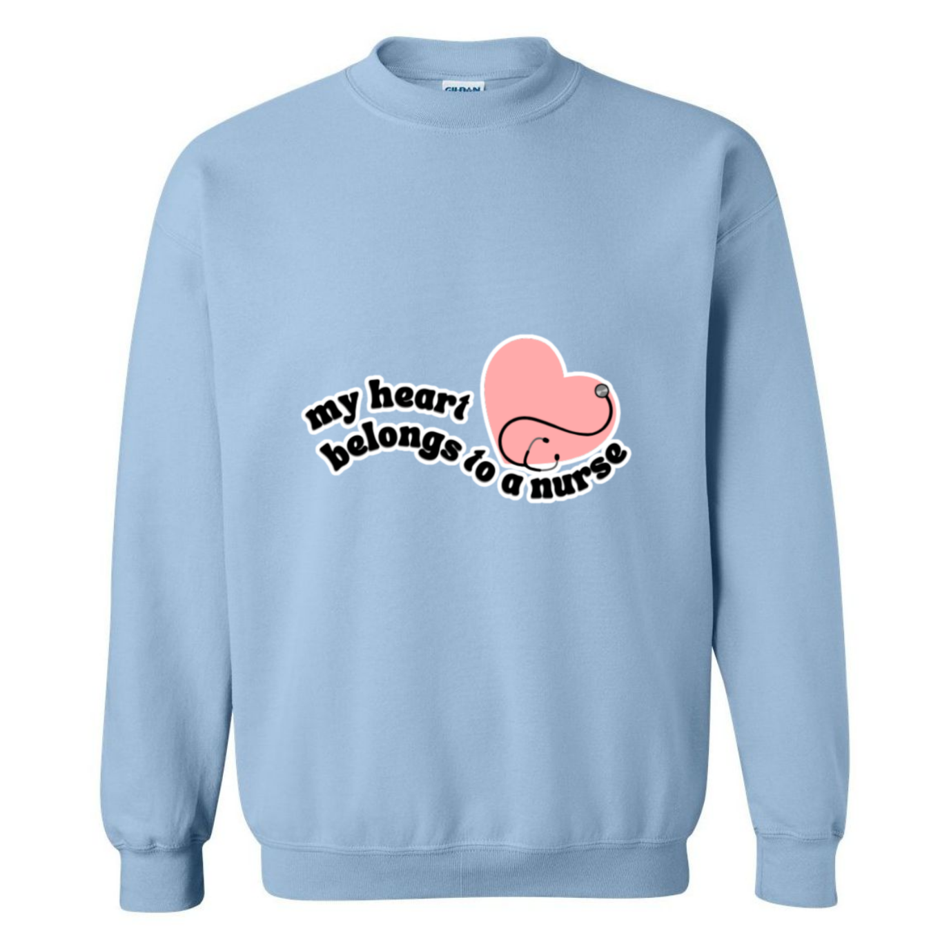 Heart Belongs To A Nurse Crewneck Sweatshirt