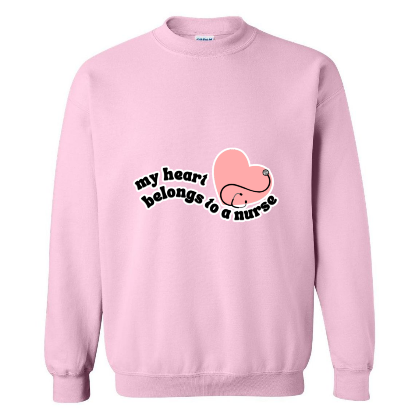 Heart Belongs To A Nurse Crewneck Sweatshirt