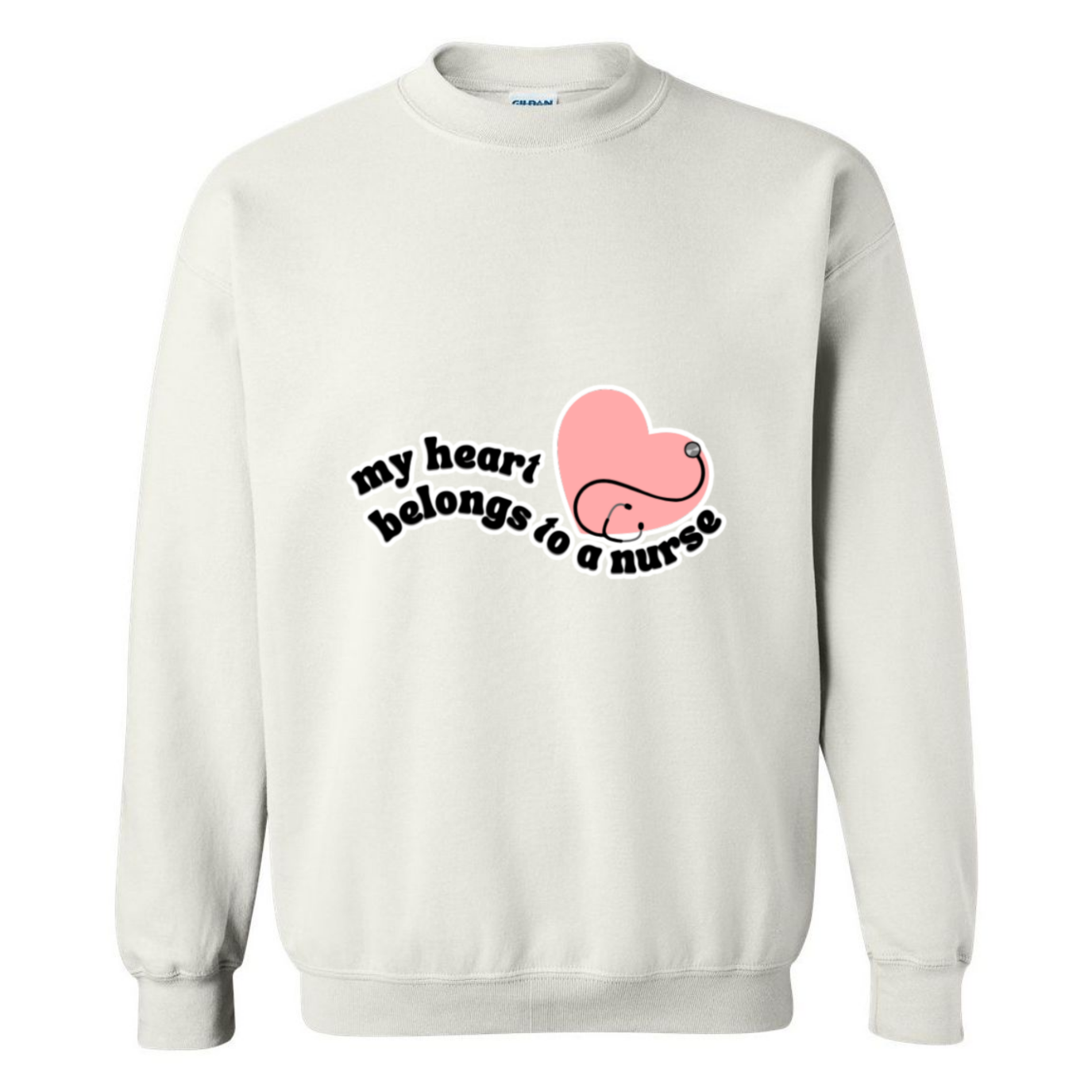 Heart Belongs To A Nurse Crewneck Sweatshirt