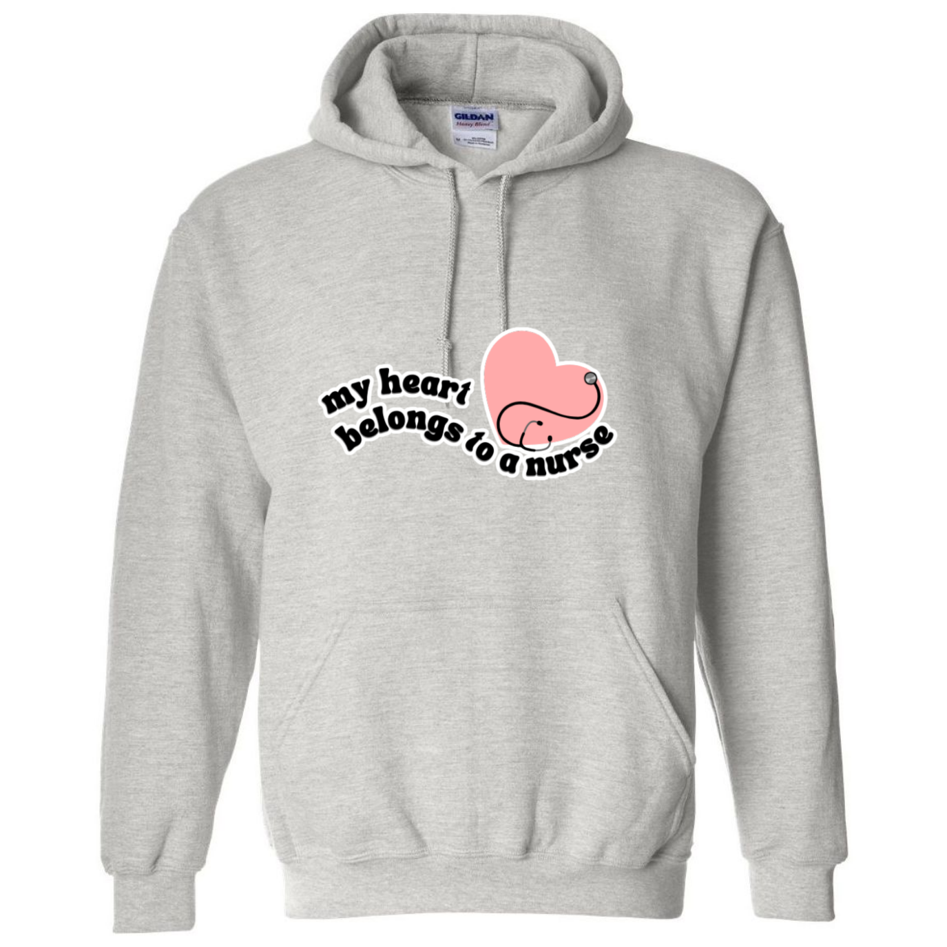 Heart Belongs To A Nurse Hooded Sweatshirt