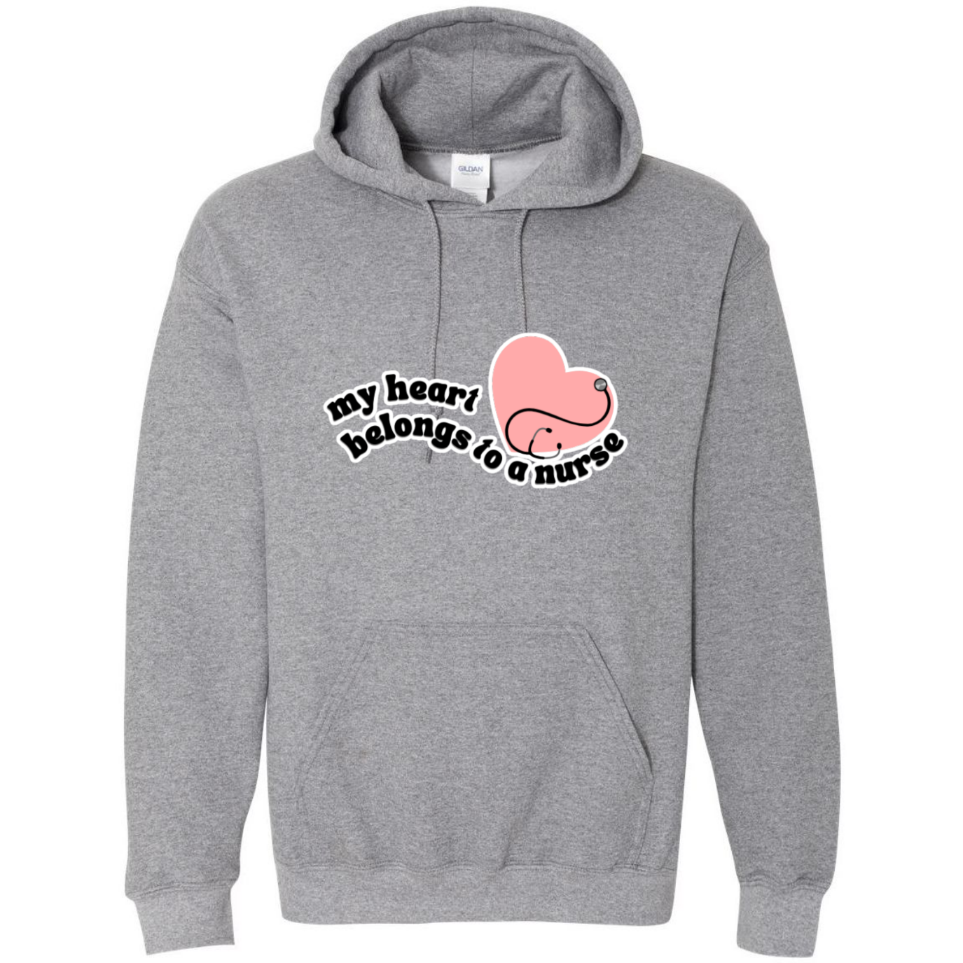Heart Belongs To A Nurse Hooded Sweatshirt