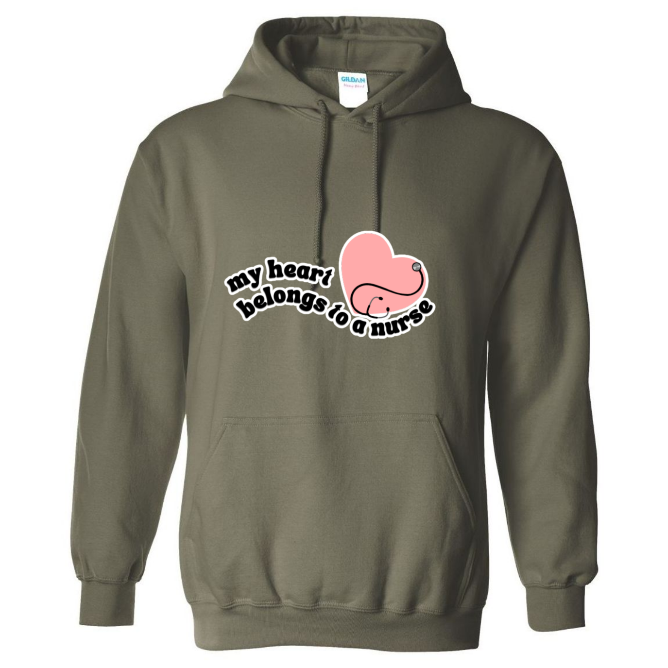 Heart Belongs To A Nurse Hooded Sweatshirt