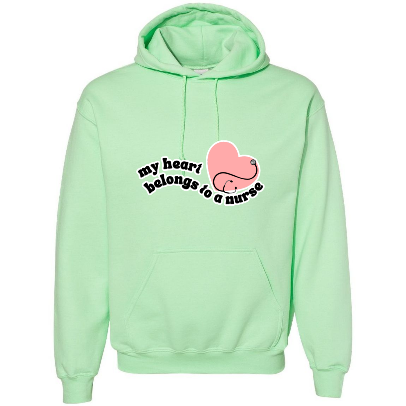 Heart Belongs To A Nurse Hooded Sweatshirt