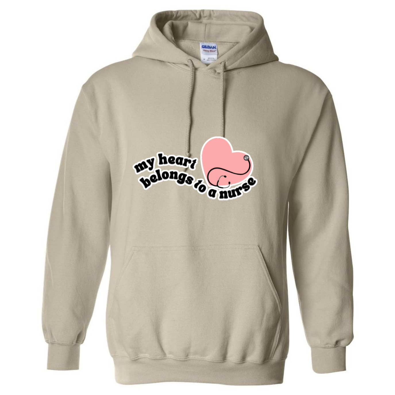 Heart Belongs To A Nurse Hooded Sweatshirt
