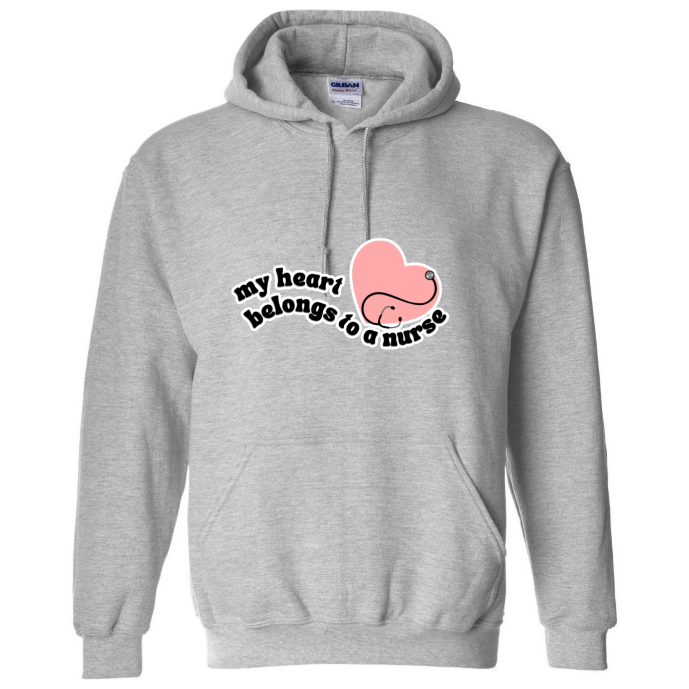 Heart Belongs To A Nurse Hooded Sweatshirt