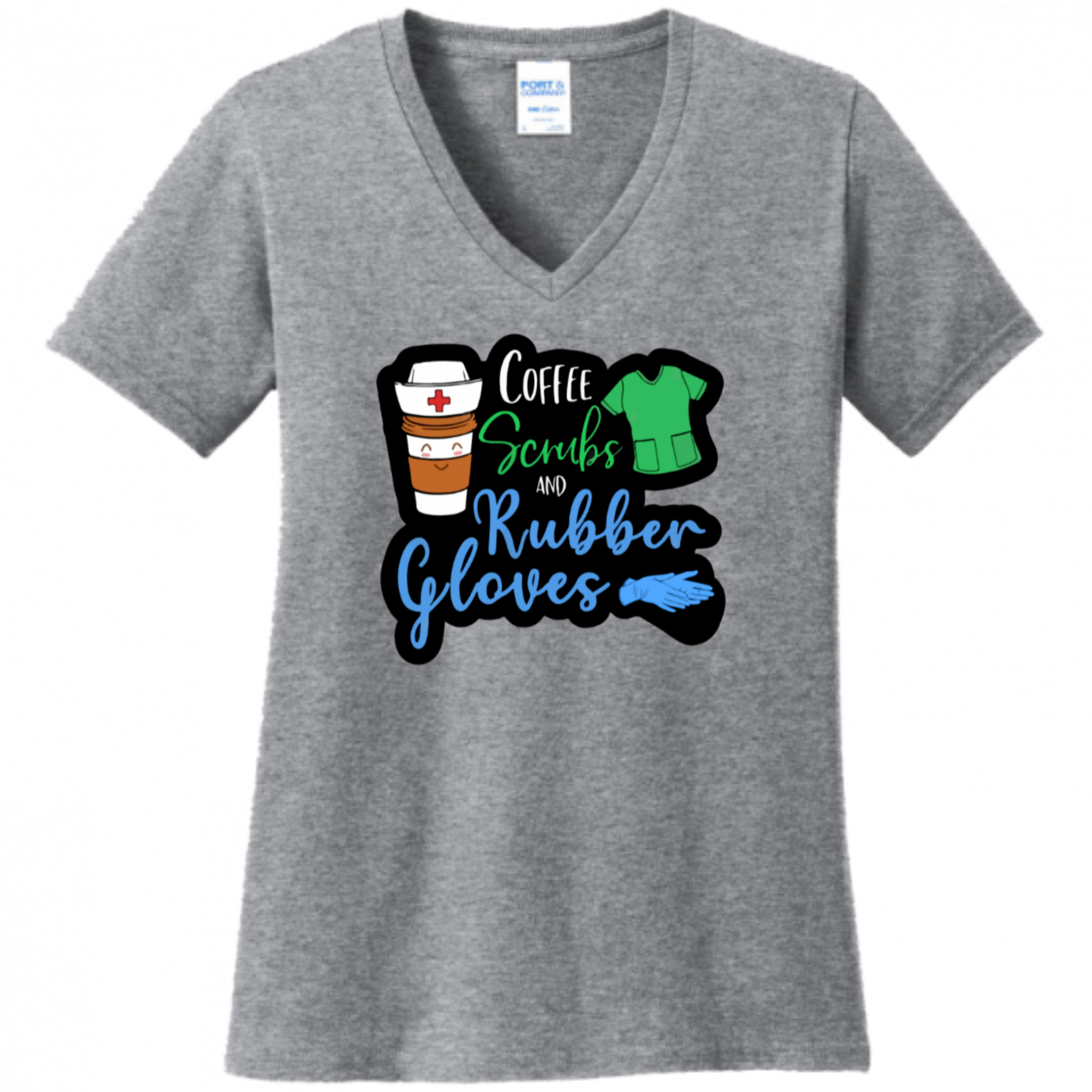 Coffee, Scrubs, Rubber Gloves Women's Shirt