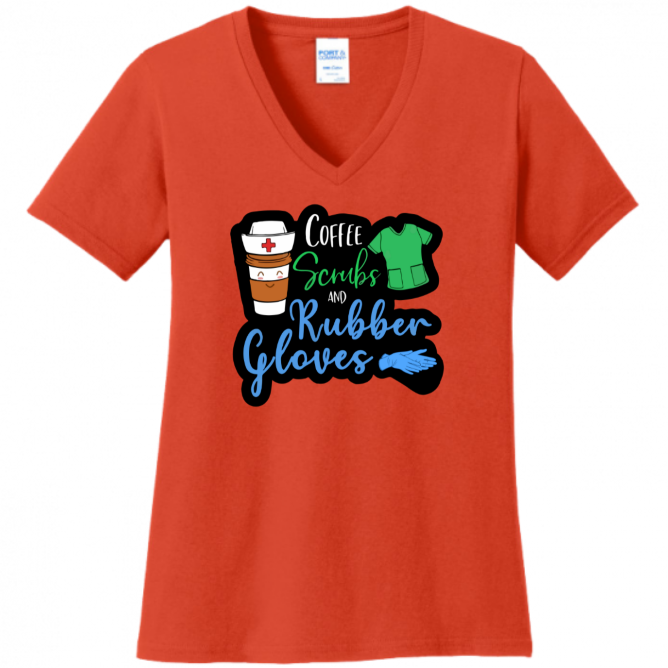Coffee, Scrubs, Rubber Gloves Women's Shirt