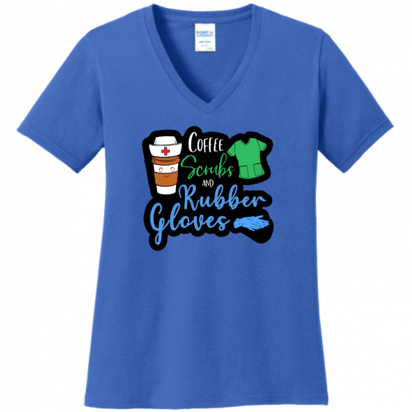 Coffee, Scrubs, Rubber Gloves Women's Shirt