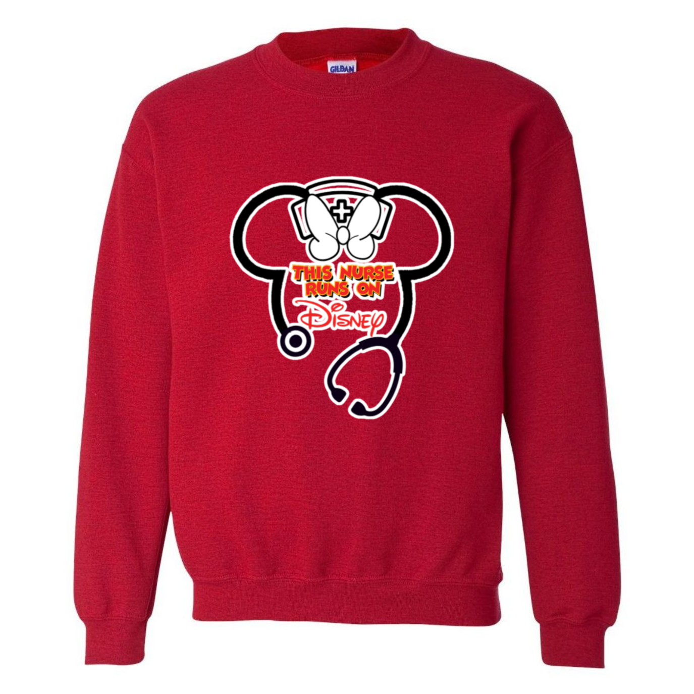 Nurse Runs on Disney Crewneck Sweatshirt