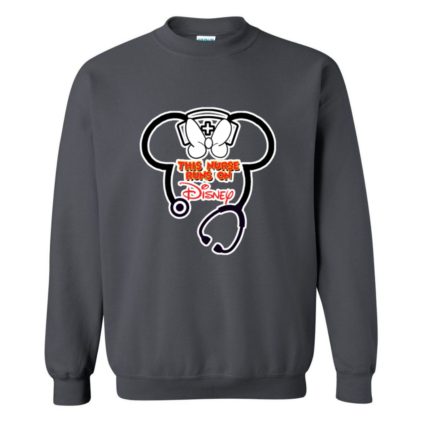 Nurse Runs on Disney Crewneck Sweatshirt