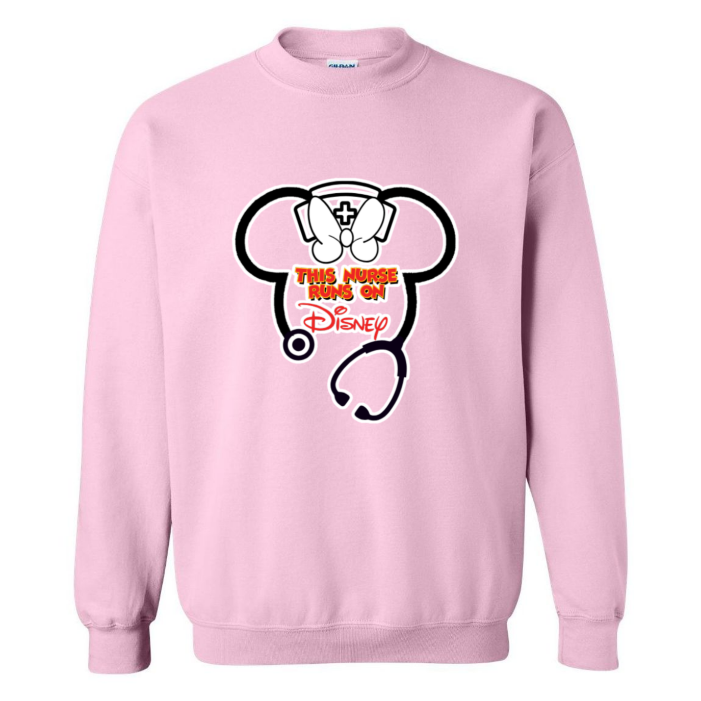 Nurse Runs on Disney Crewneck Sweatshirt