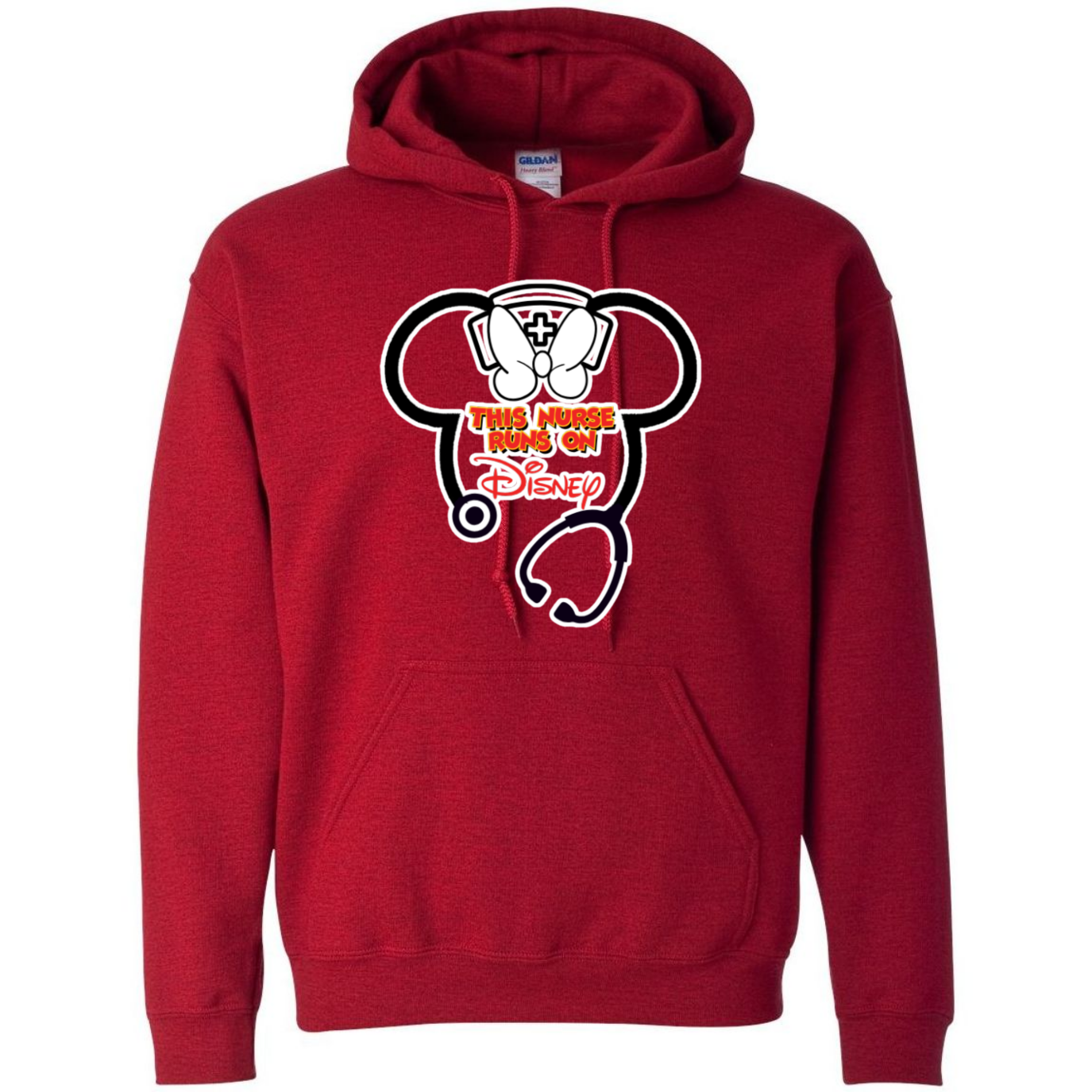 Nurse Runs on Disney Hooded Sweatshirt