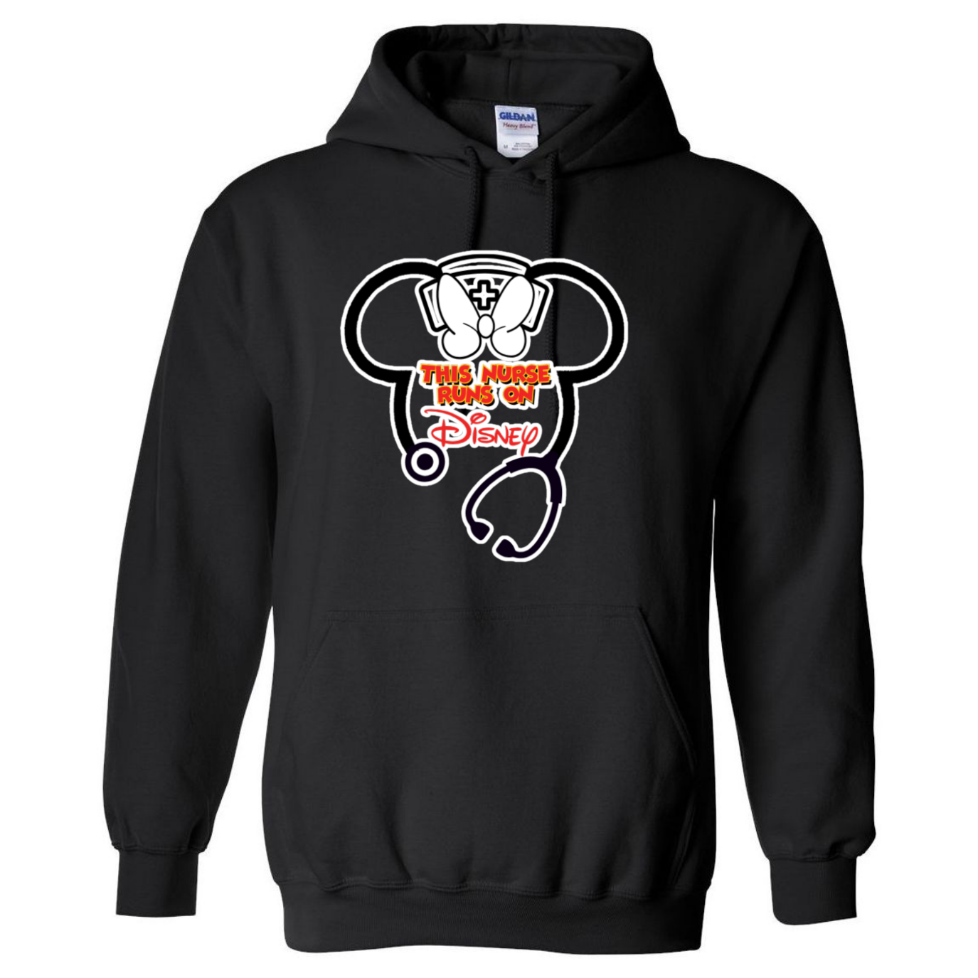 Nurse Runs on Disney Hooded Sweatshirt