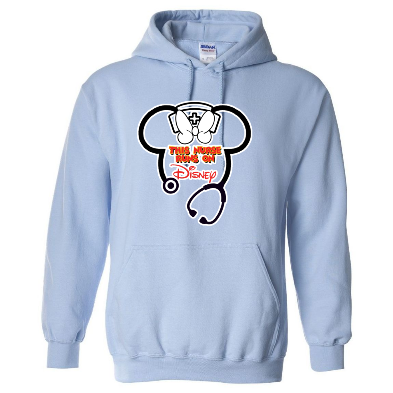 Nurse Runs on Disney Hooded Sweatshirt