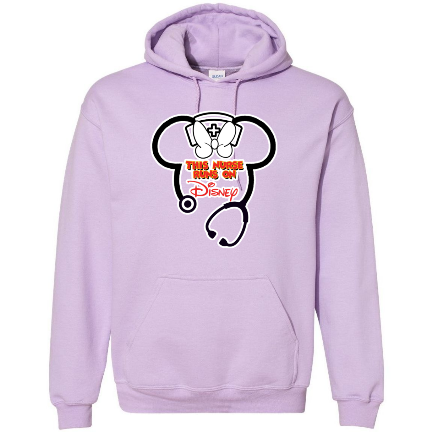 Nurse Runs on Disney Hooded Sweatshirt